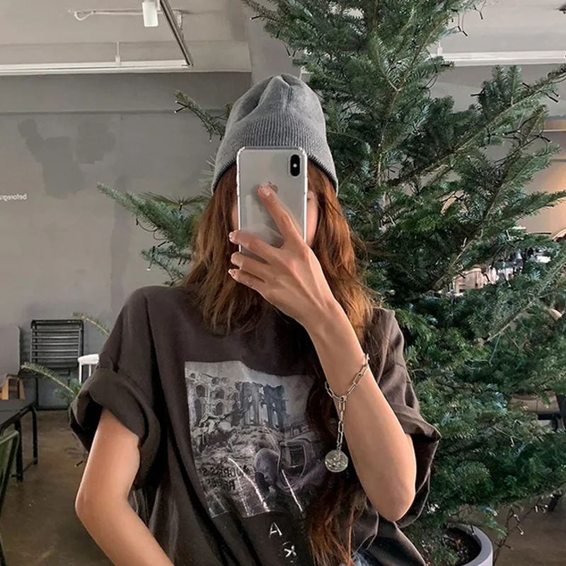 

The New Pure Color Light Board Knitted Hat Women Wild Fashion Hooded Hat Autumn and Winter Warm Woolen Hat Men