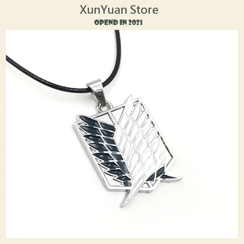 

Anime Peripheral Attack on Titan Investigation Corps Logo Necklace Pendant Metal Pendant Friends Gift