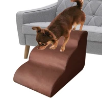 dog pet stairs 3 ladder brown sponge removable detachable sofa bed house dogs cats pet ladder climbing stairs