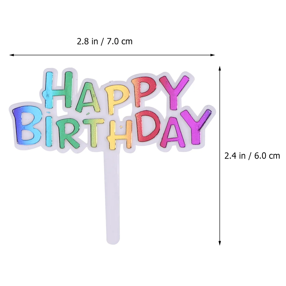 100 шт Красочный Топпер для торта С Днем Рождения буквы пластиковые топперы
