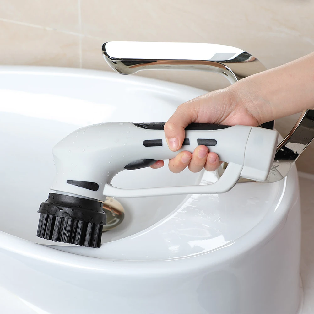 111 Wireless Handheld Electric Cleaner Waterproof IPX7 Cleaning Tool 4 Multifunctional Brush Head Labor-saving for kitchen | Бытовая