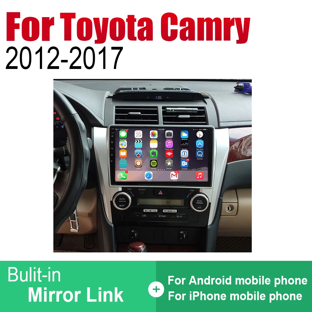 Автомобильный GPS навигатор ZaiXi Android для Toyota Camry 2012 ~ 2017 проигрыватель навигация WiFi