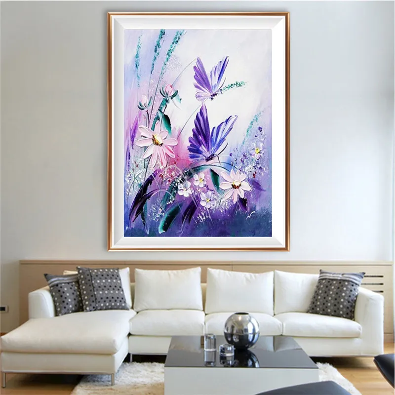 RAILONCH 5D DIY полная круглая Алмазная картина цветок букет вышивка Стразы мозаика