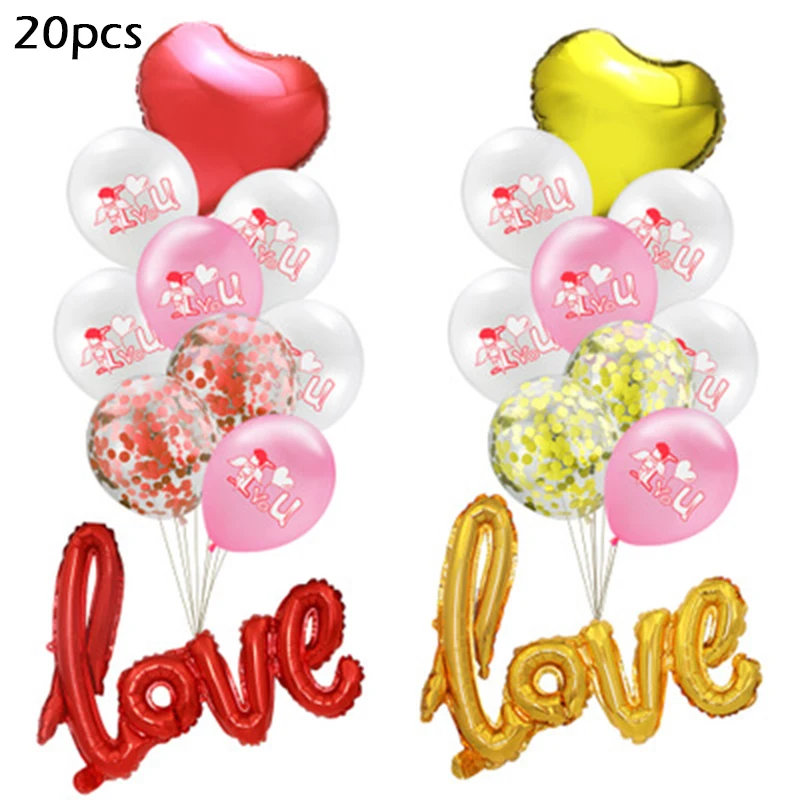 Воздушные шары из латекса с блестками и Купидоном|Воздушные аксессуары| |