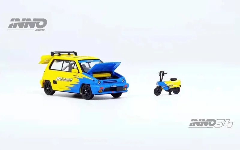 

INNO отправка мотоцикла + открытая крышка 1:64 Honda CITY TURBO II ложка спортивная модель автомобиля из сплава коллекционные украшения подарок игрушка