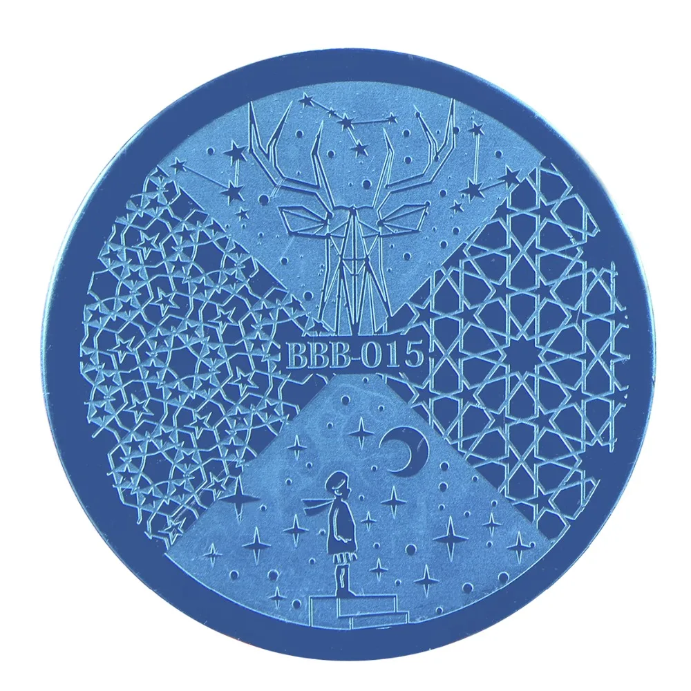 

BeautyBigBang Stamping Plate For Nail Polish Round Star Moon Starry Sky Nail Art Stamp Stencils Template Stamping Plates