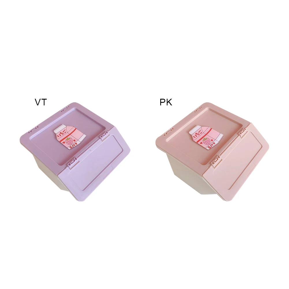 

girl student cute desktop Japanese Style mini storage box storage organizer storage case pink storage bucket