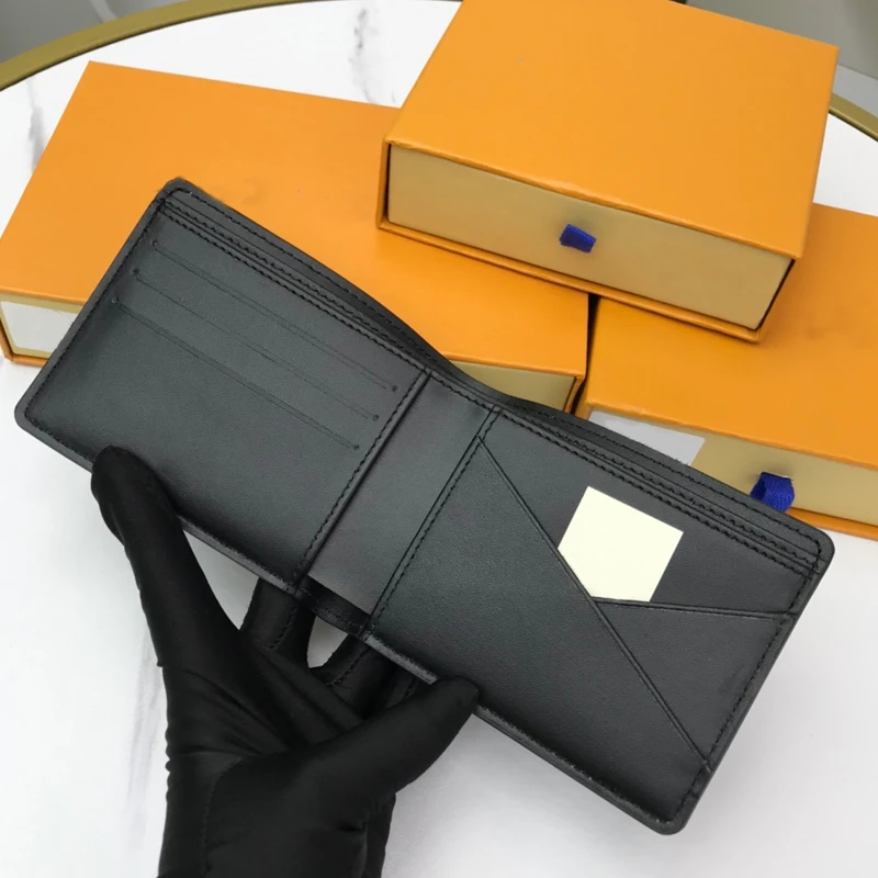 

2021 luxury designers high-grade litchi grain short clip package wallet men's fashion trends change COINS