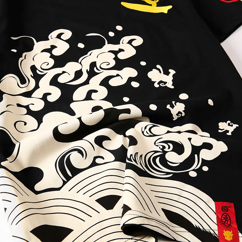 

Summer New Fashion O-neck Tshirts for Men Embroidery patterns Oversized t-shirt harajuku ropa hombre GJD763