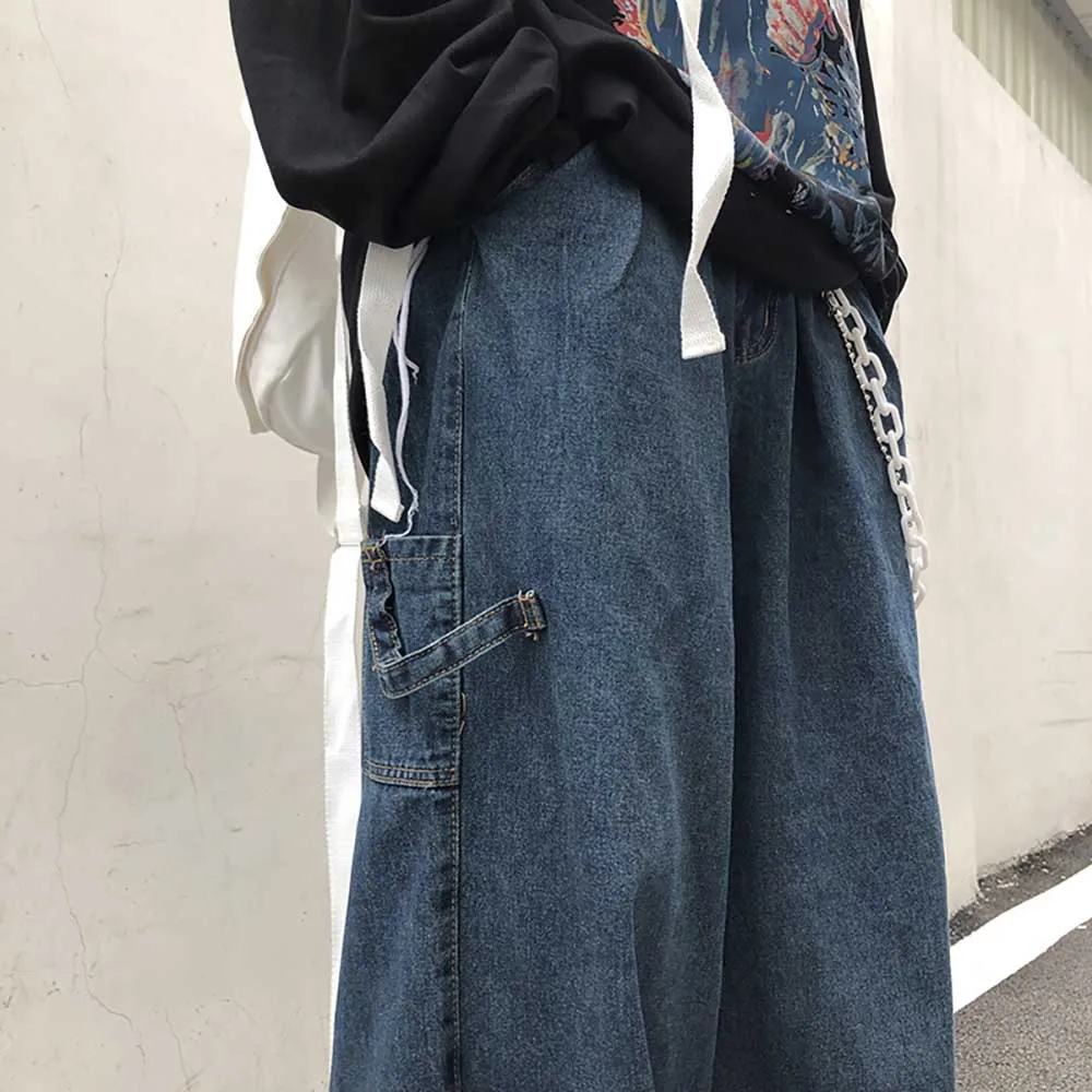Trend Oversize Harem Jeans Men Women bf Denim Pants Wide Leg Trousers Loose Baggy Japan Overalls Street Hiphop Jeans Cargo Pants