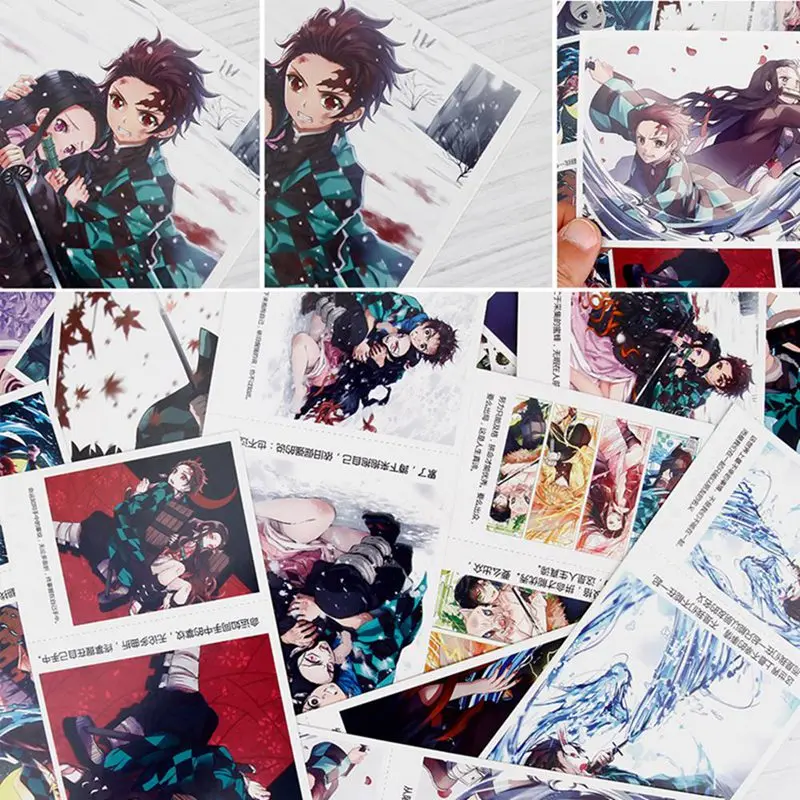 180 шт./компл. демон убийца Kimetsu без Yaiba аниме большой Почтовые открытки поздравительная открытка с сообщением подарочные канцелярские товары