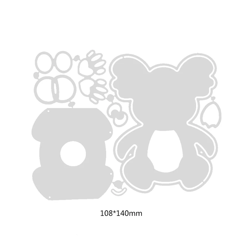 Пасха коала металлический Трафаретный вырубной штамп Скрапбукинг Сделай Сам для