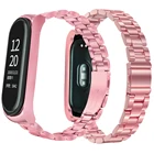 Ремешок для xiaomi band 6543, ремешок из нержавеющей стали, металлический ремешок для Xiaomi, Миланский ремешок на запястье xiaomi 3 4, металлический ремешок