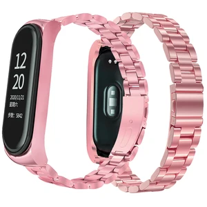 Ремешок для xiaomi band 6543, ремешок из нержавеющей стали, металлический ремешок для Xiaomi, Миланский ремешок на запястье xiaomi 3 4, металлический ремешок