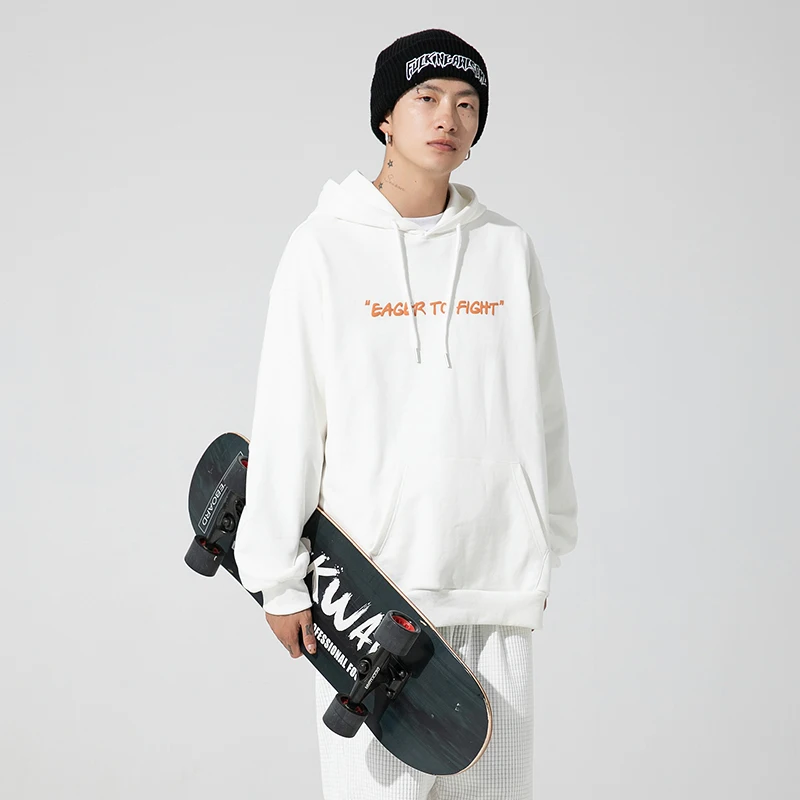 

Autumn and winter new fashion brand three-dimensional foam printing couple hooded sweater men 2021