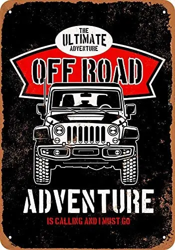 

Off Road Adventure Metal Tin Sign 12 X 8 Inches Retro Vintage Decor