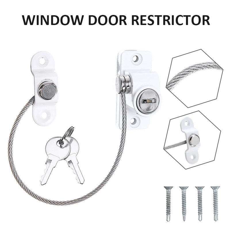2 шт. Детская безопасность блокировка безопасности белая оконная дверь провод