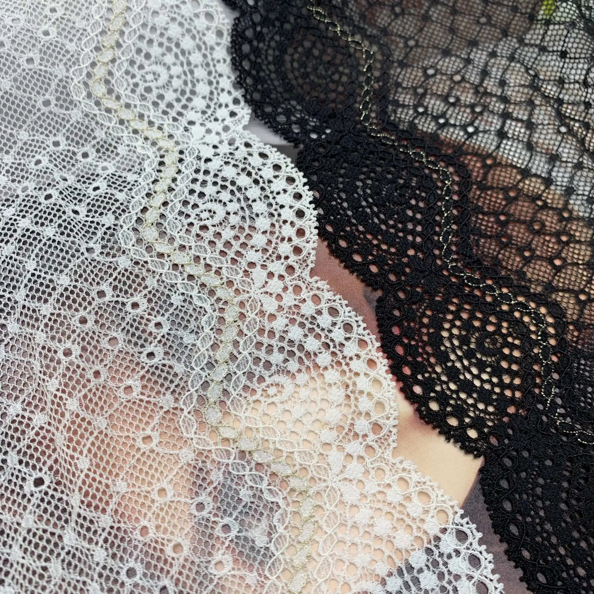 3 Ярд/партия эластичная кружевная ткань 18 см|Кружево| |