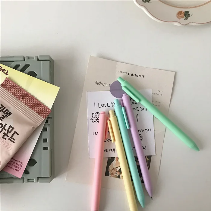 1 шт. цветная свежая и живая гелевая ручка Macarons эстетические канцелярские