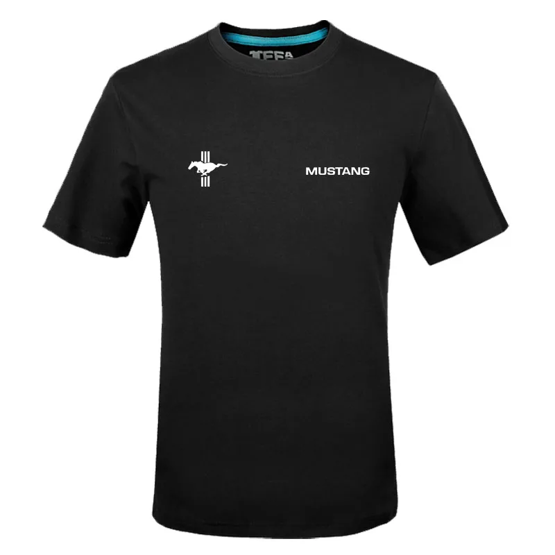 

NEW Summer Brand Tshirts Summer Cotton T-Shirts Mustang logo T Shirts Short Sleeve Slim Fit Fashion Tops & Tees Male Clothing