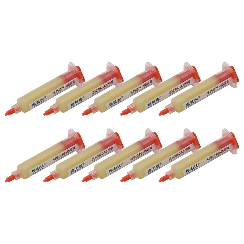 10pcs 10 шт./партия 559 10cc флюс паста высокого качества паста NC-559-ASM BGA CSP смазка для сварки работы припой масло флюс+ Needl - Цвет: 10pcs