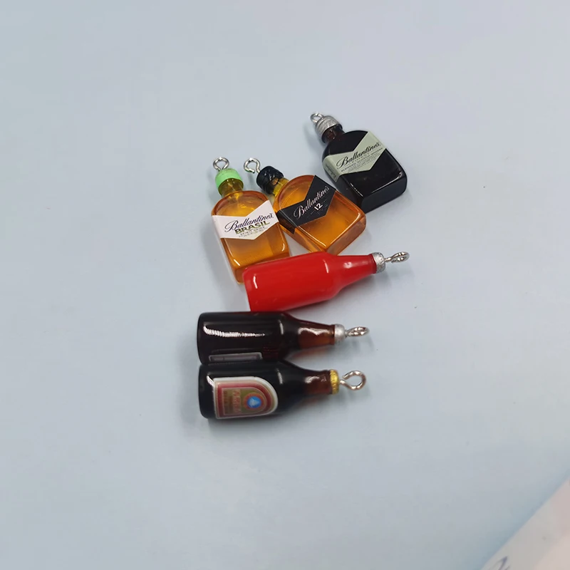 10 шт. европейские милые Подвески в виде бутылки для пива шармы изготовления