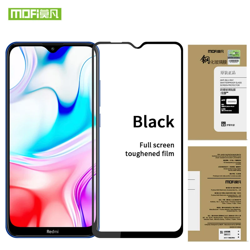 Пленка MOFi для телефона Xiaomi Redmi 8A изогнутое закаленное стекло 3D полноэкранная
