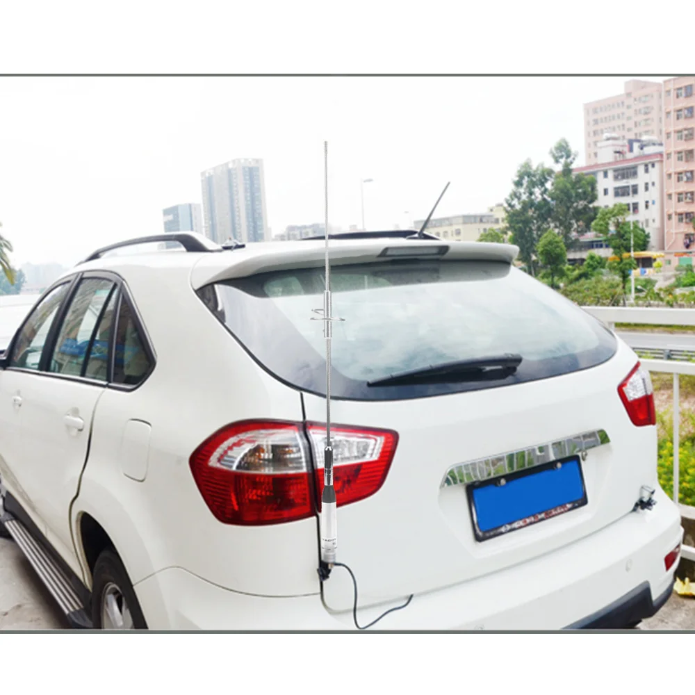 2Pcs High Gain UHF Connector CR-77 144/430MHz Mobile Radio Antenna Long Ranger Walkie Talkie Car Antenna