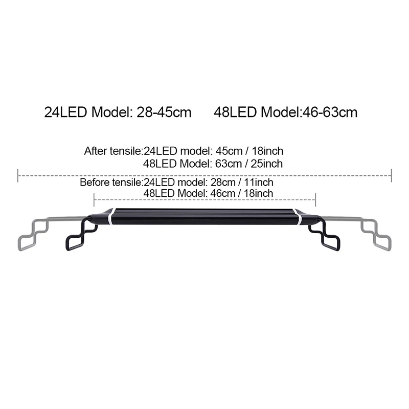 24/48 светодиодный светильник для аквариума стимулирующий рост растений