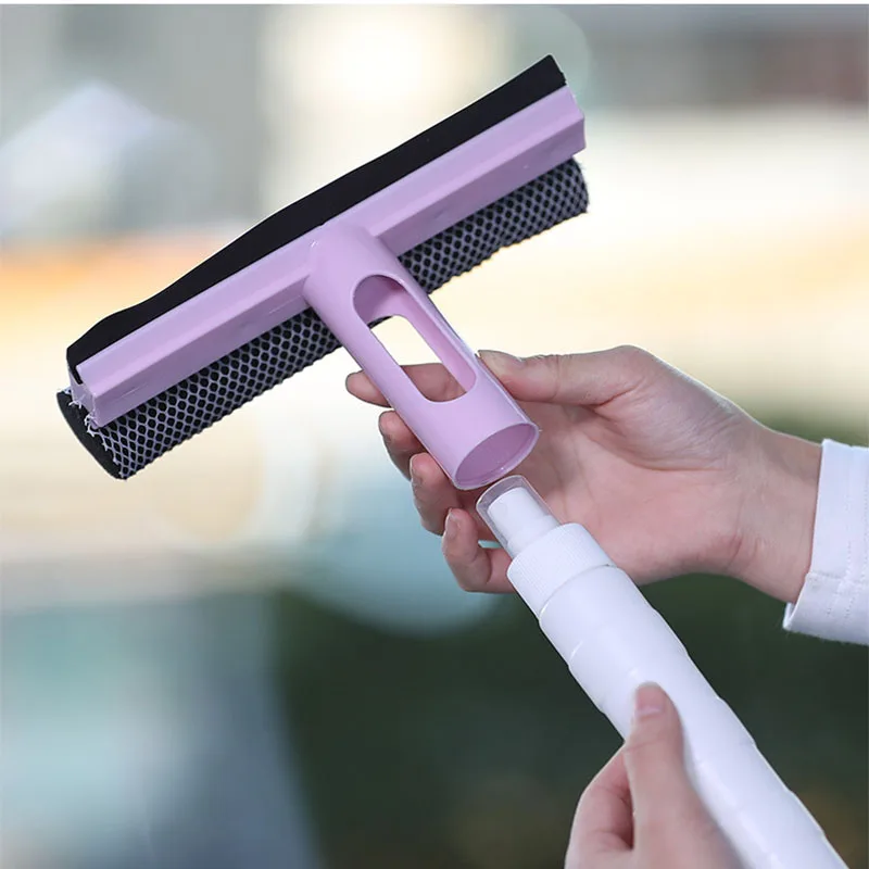 Glass Cleaning Tool Double-sided Disassemble Rod Window Cleaner Mop Squeegee Wiper With Water Spray Bottle | Дом и сад