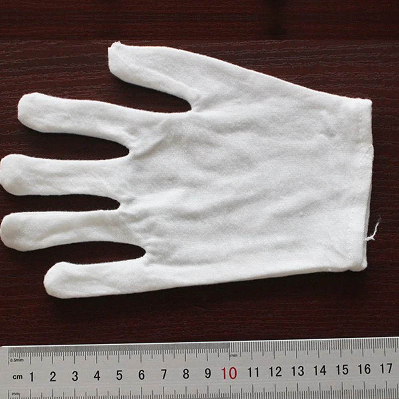 Перчатки из 100% хлопка белые одного размера могут использоваться для