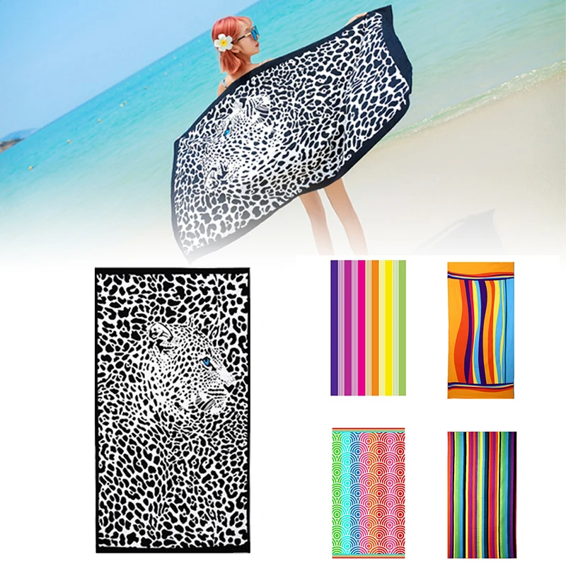 

New Microfiber Beach Towel Super Absorbent Swimming Pool Towels Soft Oversized Travel Towel for Bathroom Outdoor 180*100cm S66