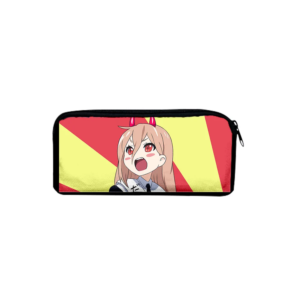 

2021 Chainsaw Man Cartoon 3D Print Boy Girl Pencil Box Child stationery Storage Bag Pencil bag Simple Student Pen bag