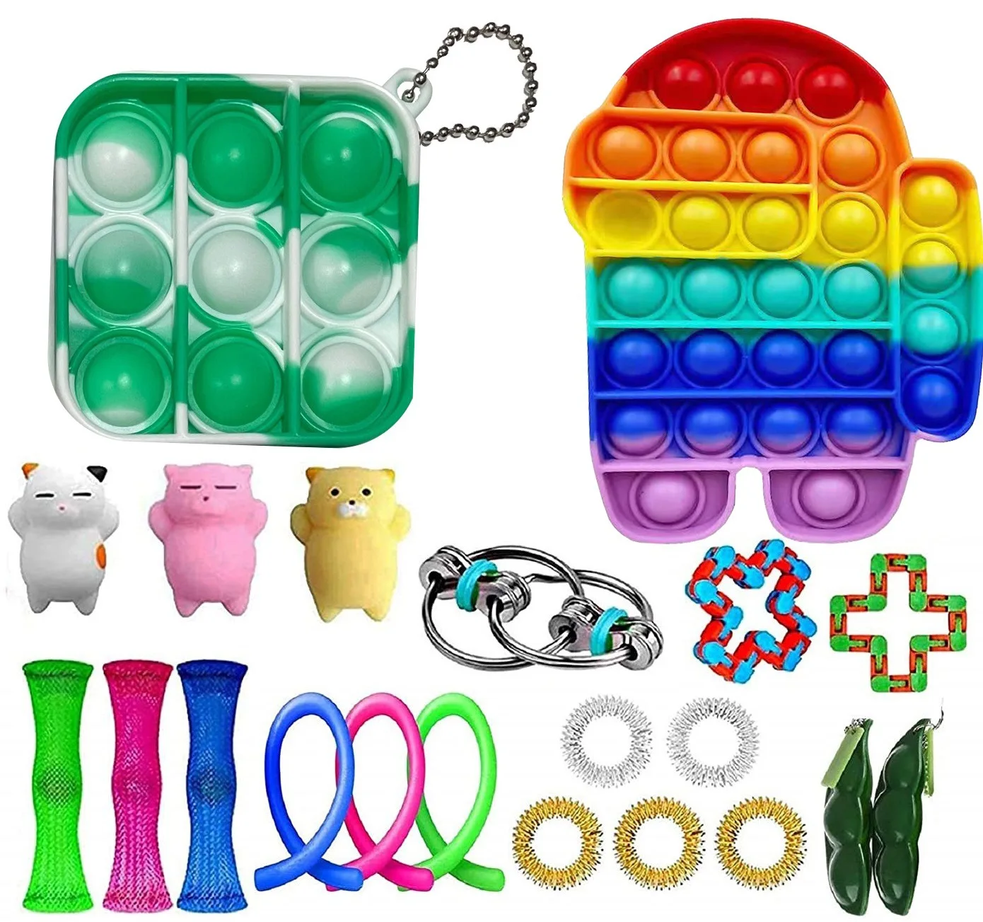 

Fidget Toys Anti Stress Set Strings Relief Pack Gift for Adults Children Figet Sensory Squishy Relief Antistress