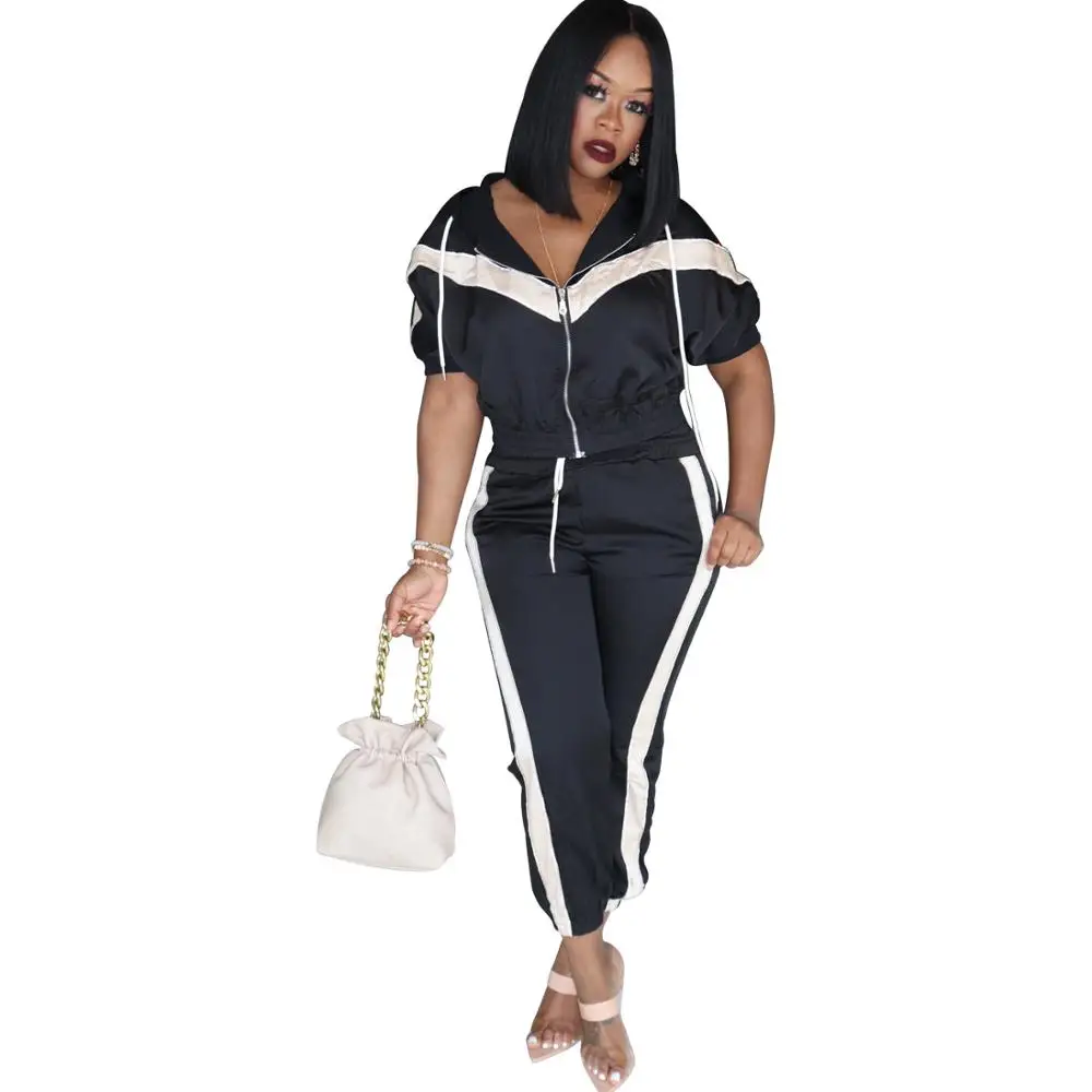 Женский костюм на молнии с шапкой комплект из 2 предметов в стиле пэчворк