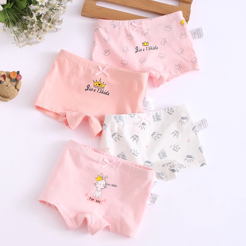 4PCS/LOT Kids Girls Cotton Panties Children Underwear Briefs 3-9Yrs CHU001-1