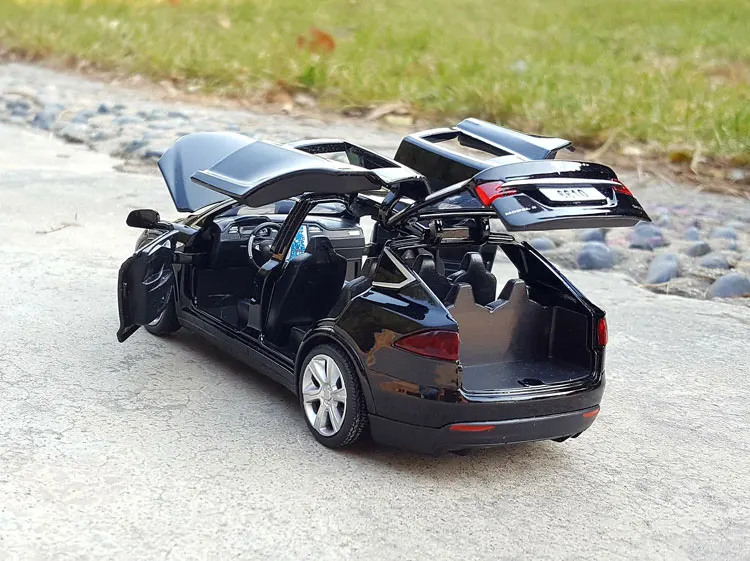 Горячая Распродажа 1:32 Масштаб Tesla модель х сплав модель автомобиля 4 цвета звук и свет оттяните модель автомобиля мальчики подарок на день рождения коллокации