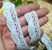 1yards embroidery lace fabric 2cm 2 5cm cotton lace ribbon white lace fabric trim for sewing wedding dresses tissu dentelle fr3