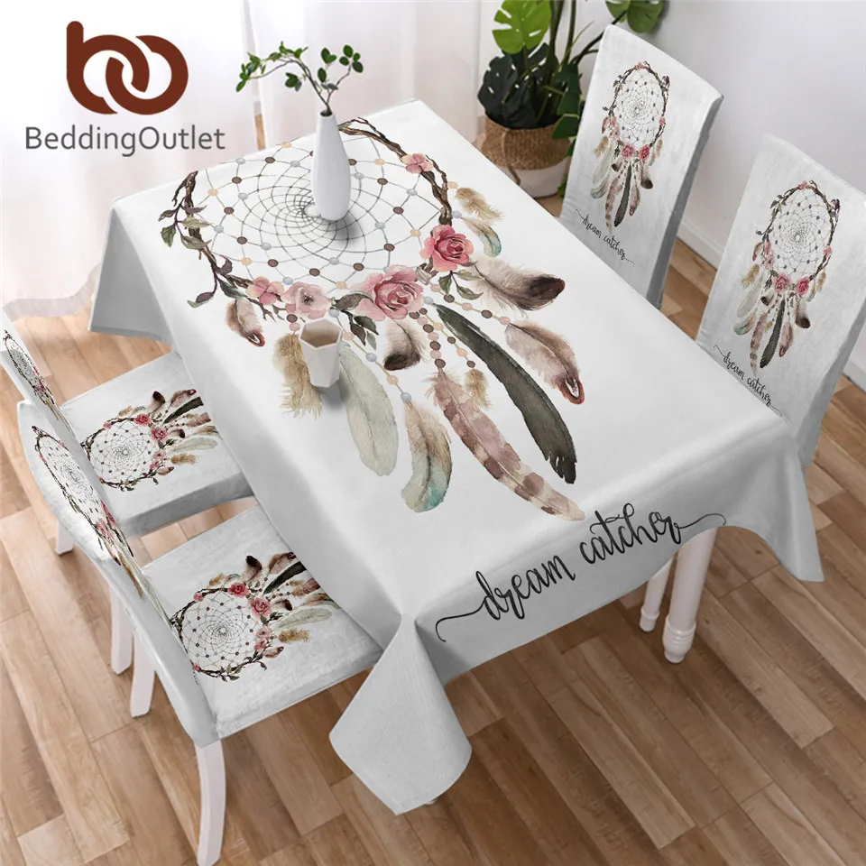 

BeddingOutlet Dreamcatcher Waterproof Tablecloth Functional Floral Table Cloth for Picnic Party Mandala Bohemian Tablecloths