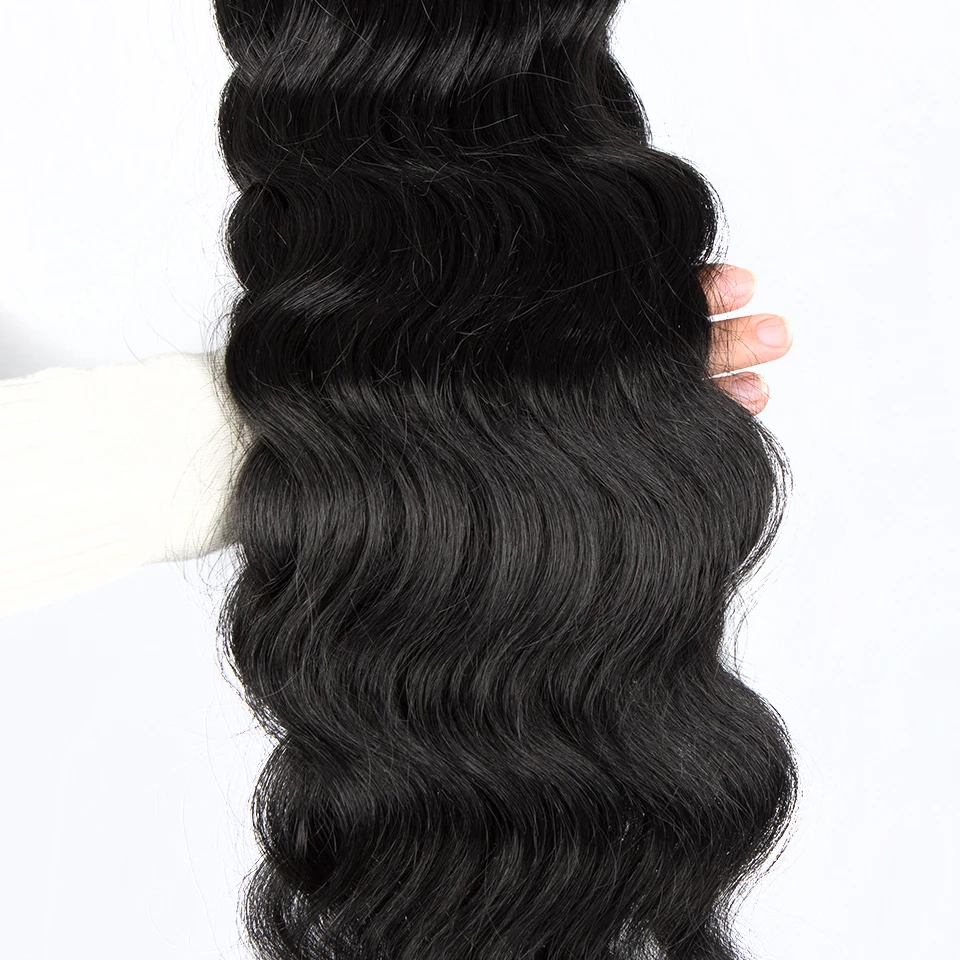 FASHION IDOL Body Wave Crochet Hair 22Inch Soft Long Synthetic Hair Goddess Braids Natural Wavy Ombre 613 Blonde Hair Extensions images - 6
