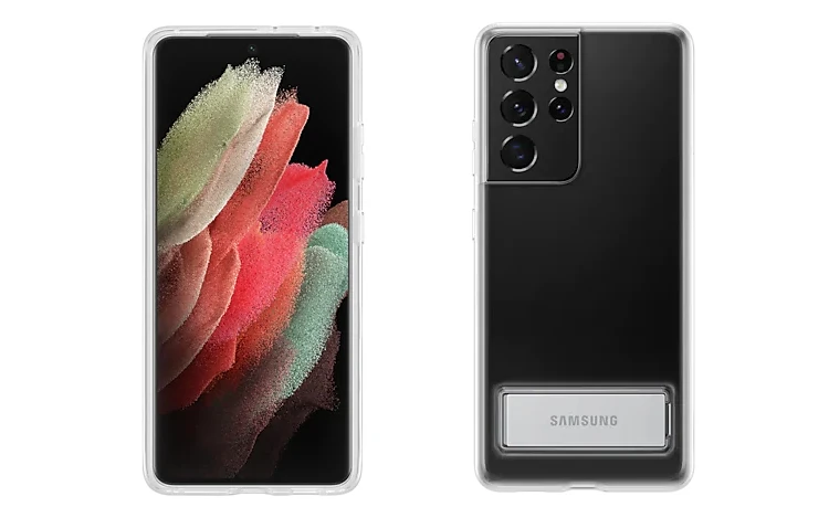 Новый оригинальный прозрачный Вертикальный чехол для Samsung JDM с подставкой Galaxy S21