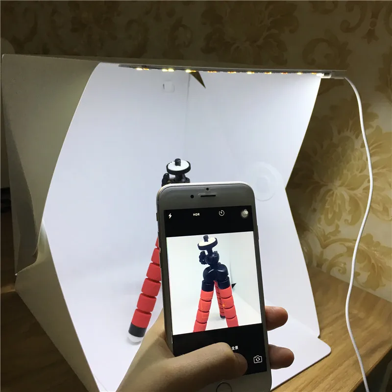 Портативный складной мини-софтбокс со светодиодной подсветкой | Электроника