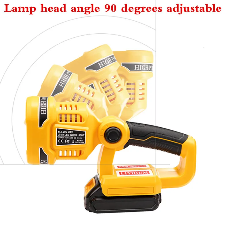 저렴한 Dewalt-12W LED 작업용 라이트, 휴대용 손전등, 14.4V, 18V, 20V, 리튬 이온 배터리, DCB140, DCB180 구매 Dewalt-12W LED 작업용 라이트, 휴대용 손전등, 14.4V, 18V, 20V, 리튬 이온 배터리, DCB140, DCB180