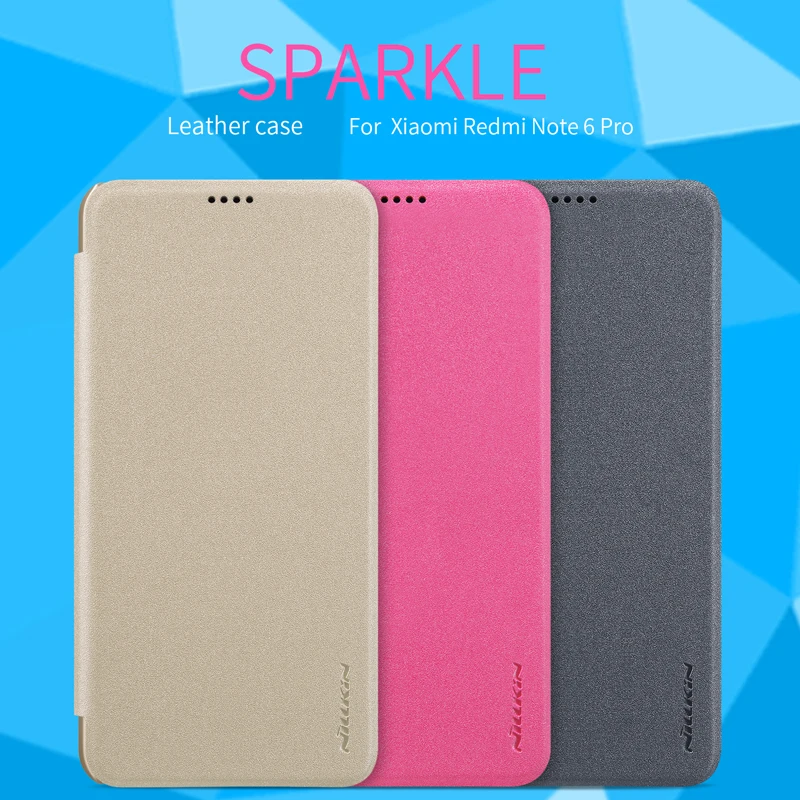 Чехол NILLKIN Sparkle из искусственной кожи с откидной крышкой функция смарт