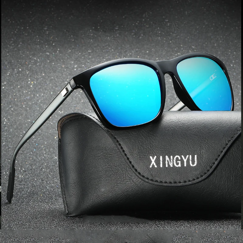 

Солнцезащитные очки поляризационные для мужчин и женщин, классические трендовые квадратные модные летние солнечные очки Polaroid в стиле ретр...