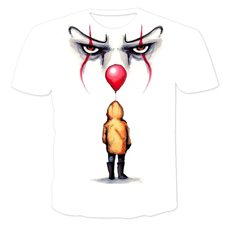 

Men'S Short Sleeve Loose T-Shirt Clown 3D Printing Round Neck Pullover And Men'S Casual Streetwear Fashion T-Shirt XXS-6XL