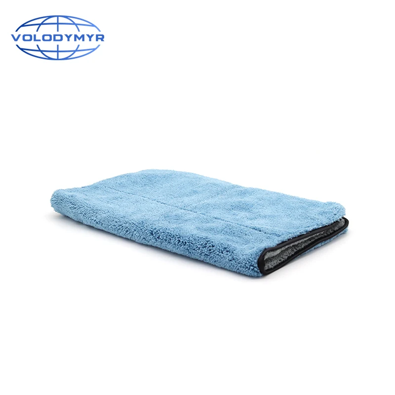 

Drying Towel Car Wash Microfiber 45*38cm Blue 880GSM High Density Window Cleaning Cloths for Auto Clean Detailing Washing