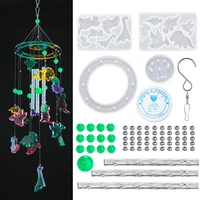 dinosaur wind chime epoxy resin mold pendant pendant silicone mold diy door pendant pendant balcony gift silicone mold