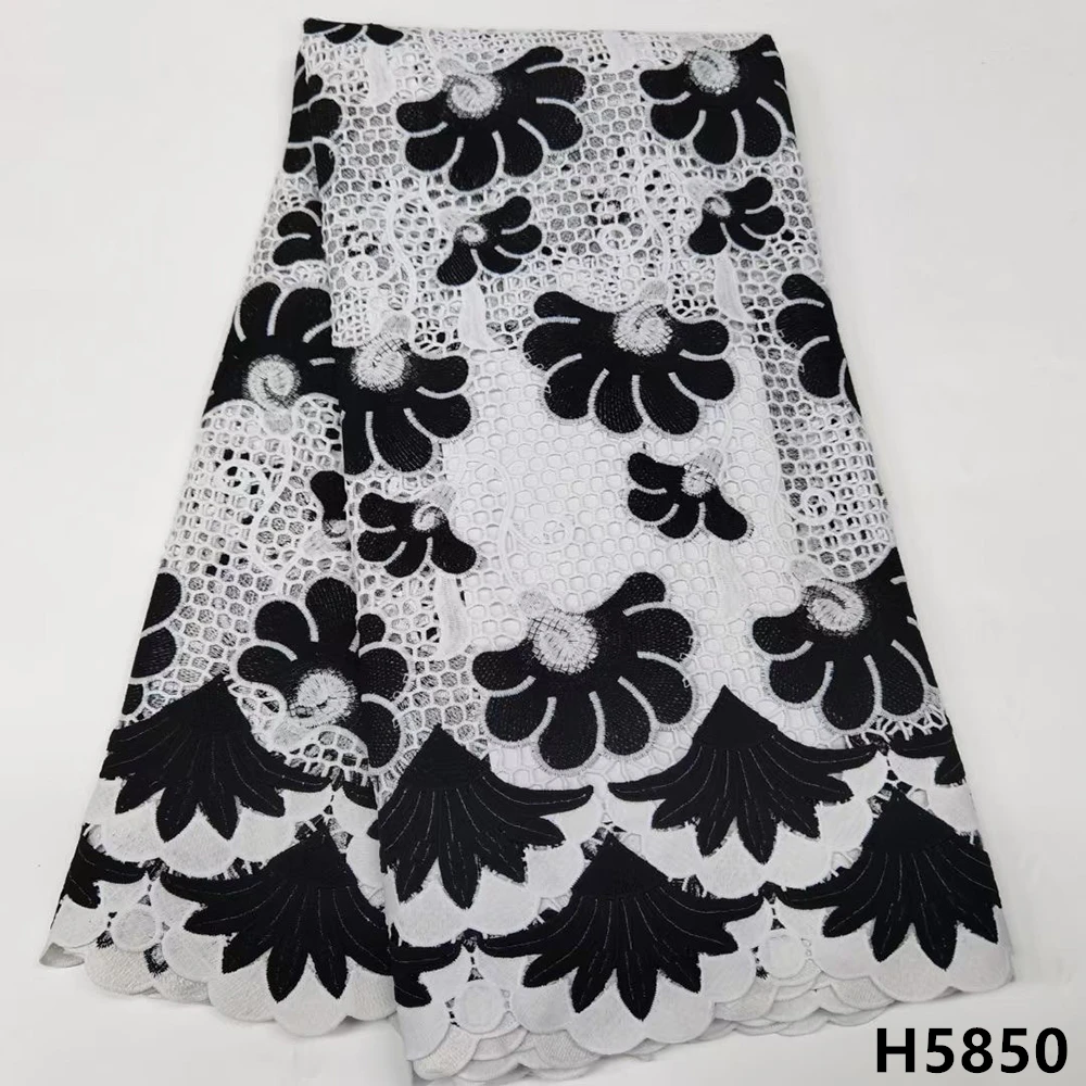 

Черно-белая африканская кружевная ткань 2021 Высококачественная французская гипюровая кружевная ткань для нигерийских праздничных вечерин...