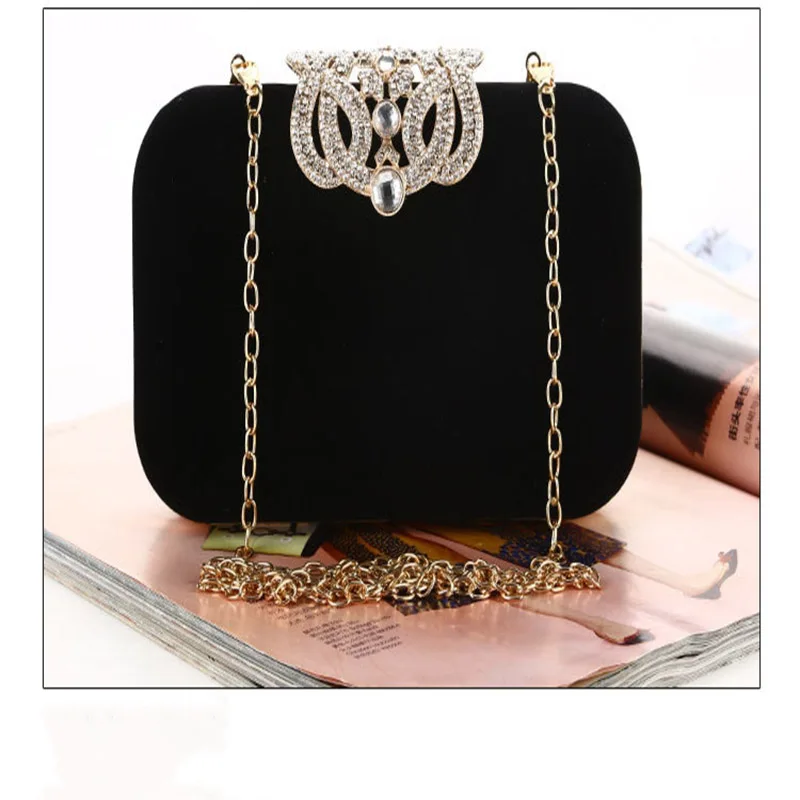 

The New 2021 European And American Banquet Package Vintage Style Hand-set Diamond Bridal Handbag Dinner Bag JT220021